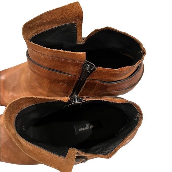 Paul Green Women’s Tan Brown Leather Ankle Booties Size 7.5 US rare find. - Picture 6 of 11